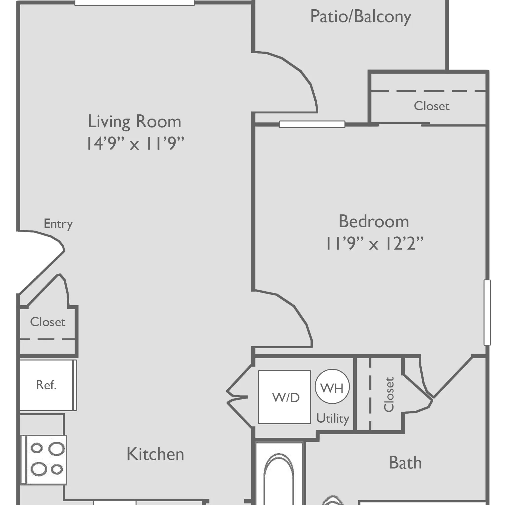 Unit 18104 A2U1 bedroom, 1 bathroom Republic Deer Creek Apartments